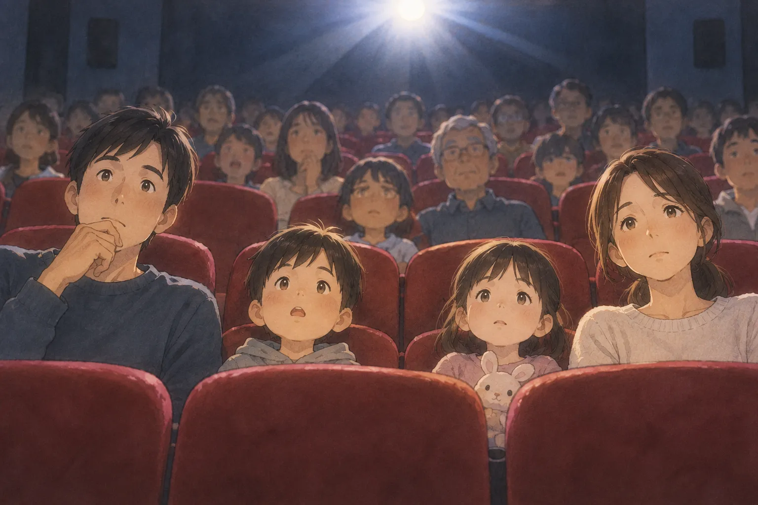 夏休みに家族で映画を見ました。